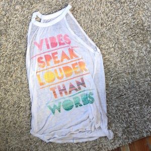 White sleeveless tee